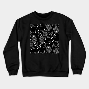 Black and White Medallion Paisley Crewneck Sweatshirt